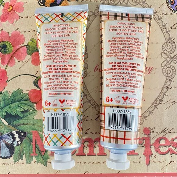 Maison de Base Hand Cream Set of 2 Holiday Scent Toasted Marshmallow Candy Cane - Picture 4 of 4